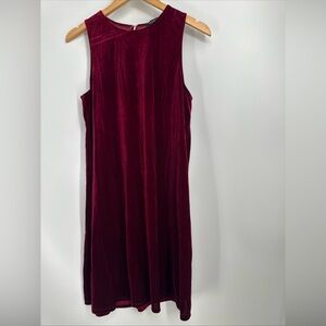 Marina Burgundy Red Velvet Dress Sz 6 Sleeveless NWOT